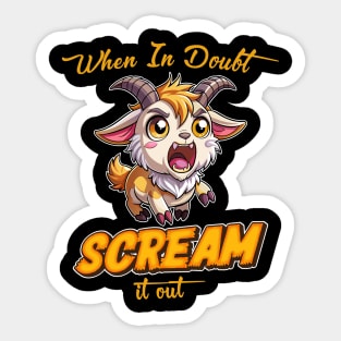 Screaming goat Sticker